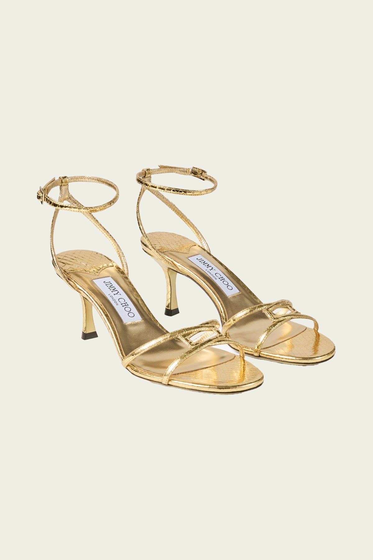 Leo 65 Candy Wrap Leather Sandals in Gold - shop - olivia.com
