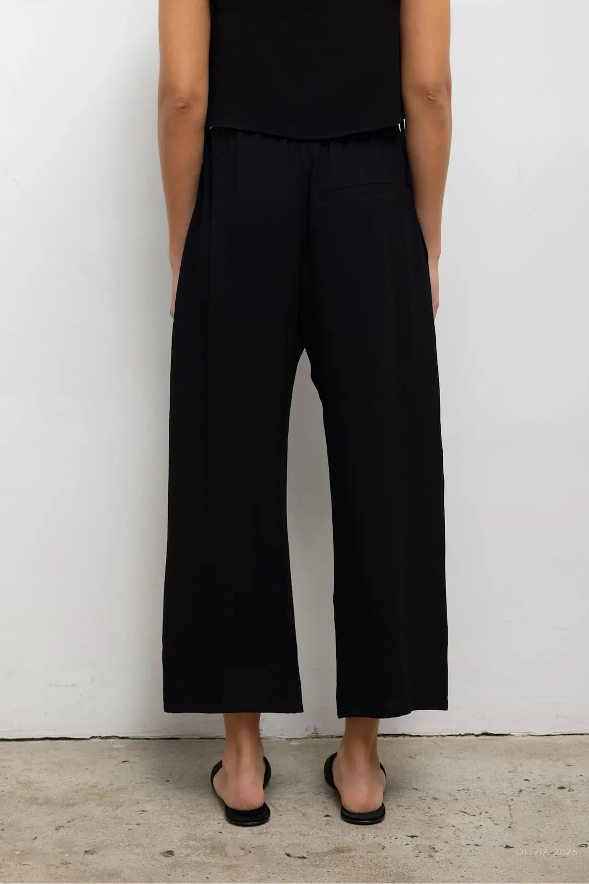 Ari Crop Pant in Black
