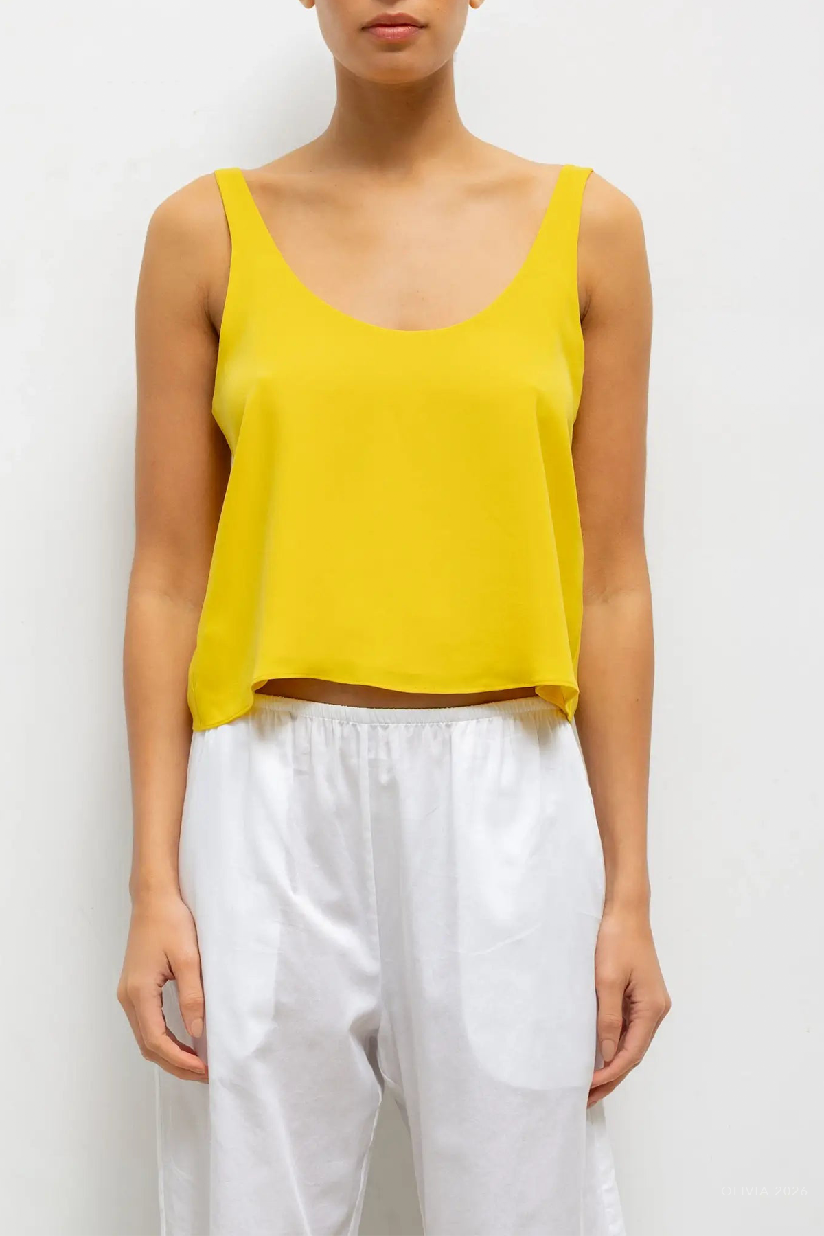 Ari Scoop Tank in Daffodil