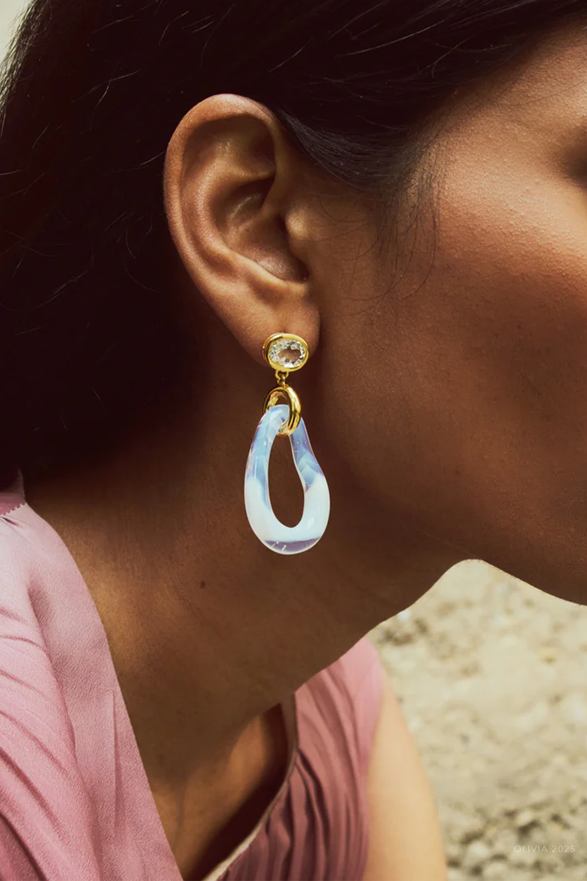 Galina Earrings in Opalescent