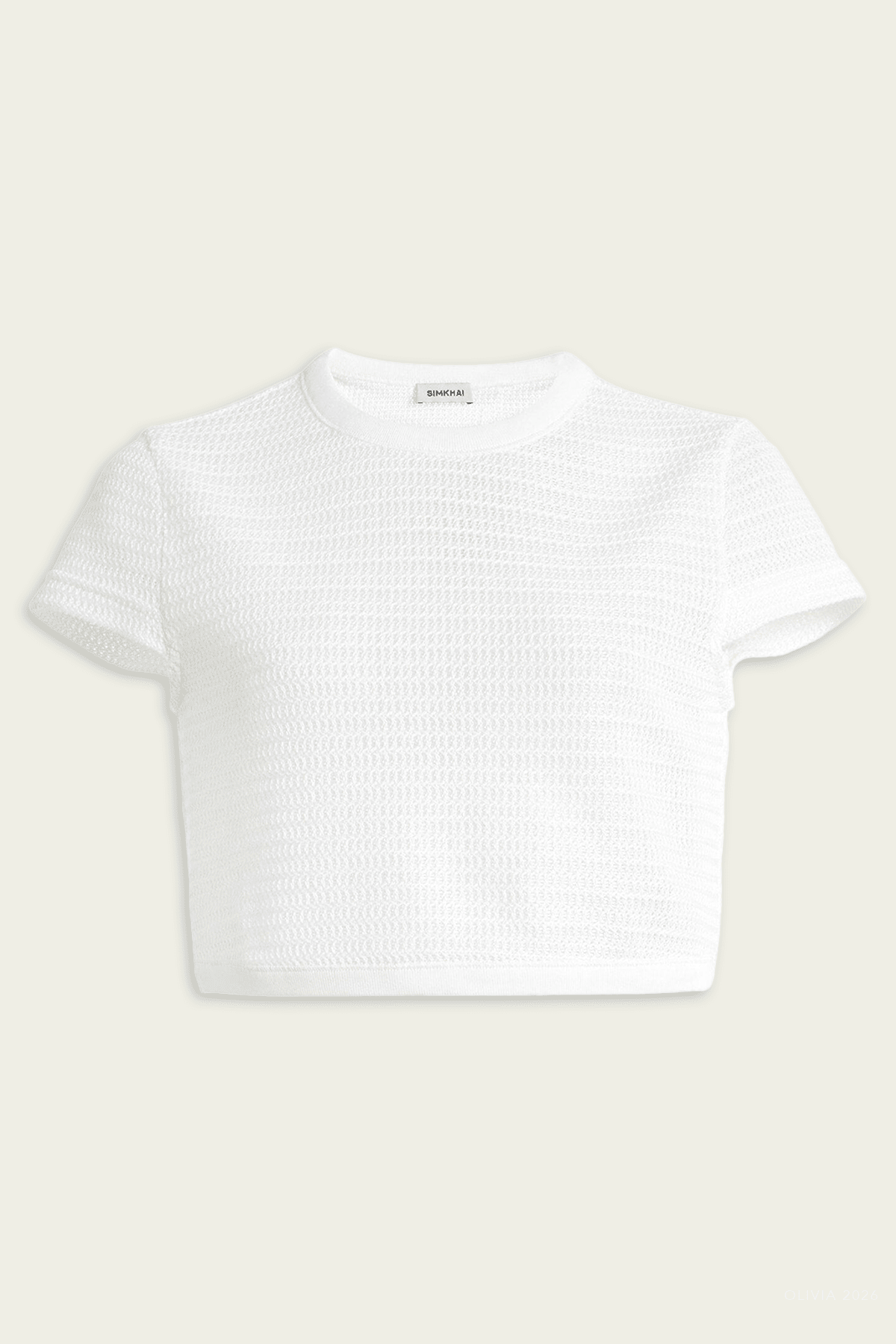 Lidie Short - Sleeve Top in White - shop - olivia.com