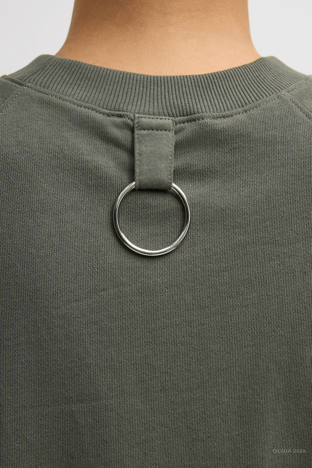 Light Weight Sweatshirting Sleeveless Easy Top in Olive - shop - olivia.com