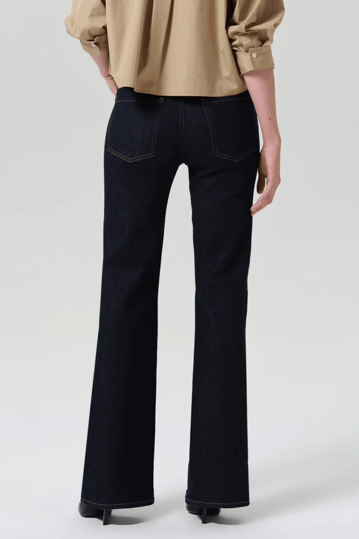 Lilah High Rise Bootcut 32.5" in Inky Rinse - shop-olivia.com