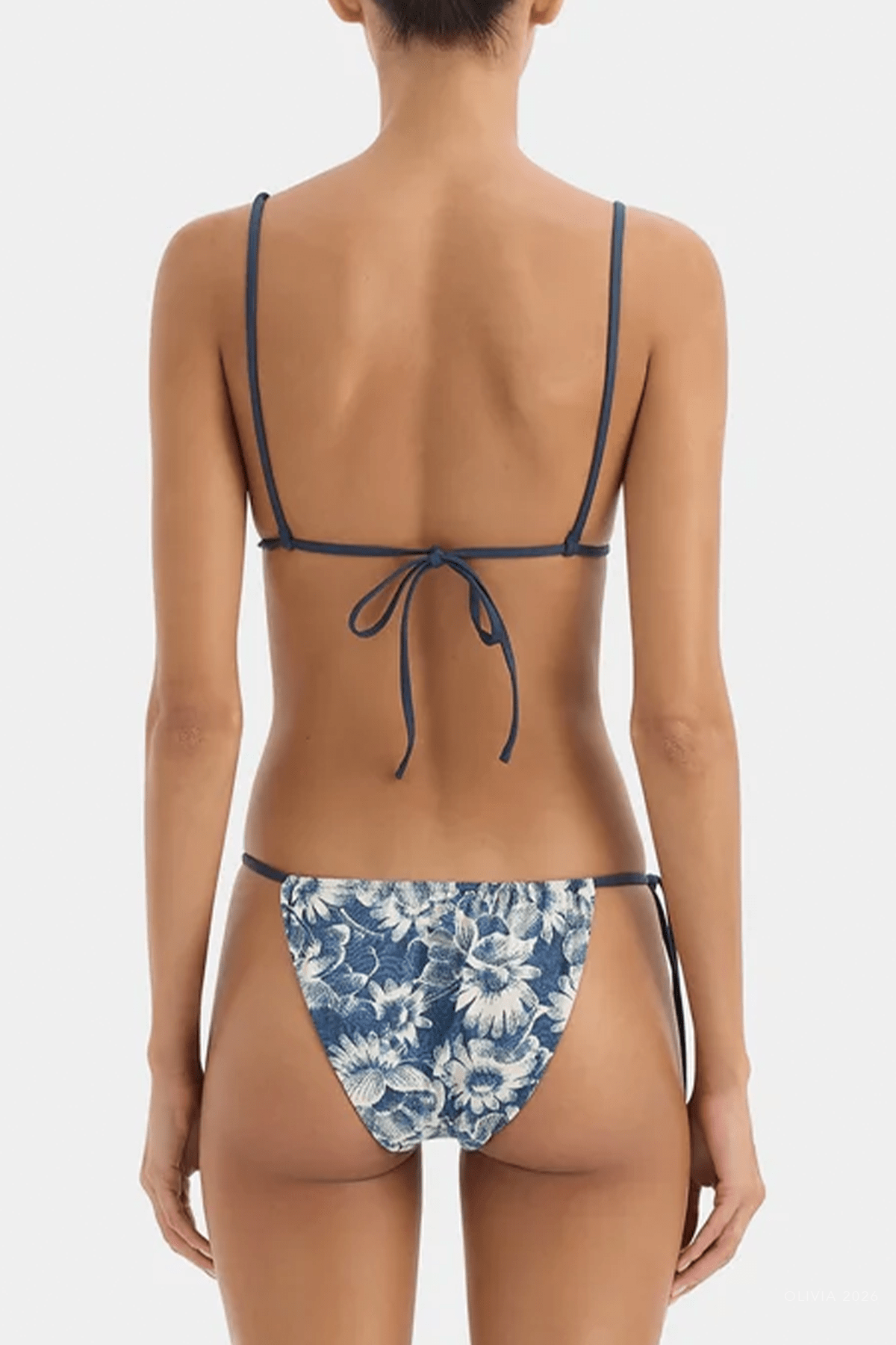 Lilia String Triangle Top in Daisy Meadow - shop-olivia.com