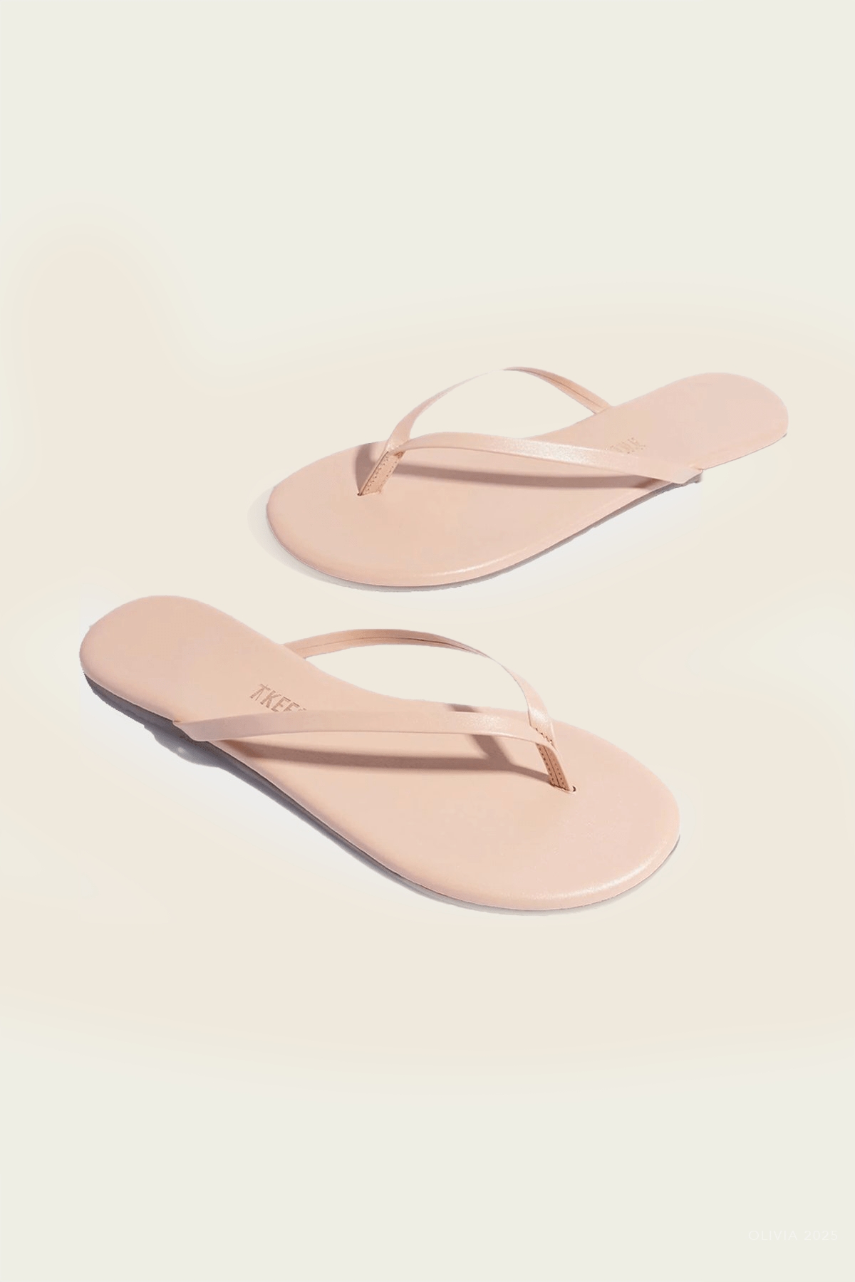 Lily Foundation Matte Flip Flops in Linen - shop - olivia.com