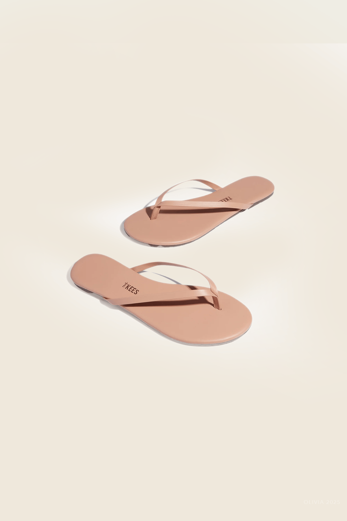 Lily Foundation Matte Flip Flops in Nude Beach - shop - olivia.com
