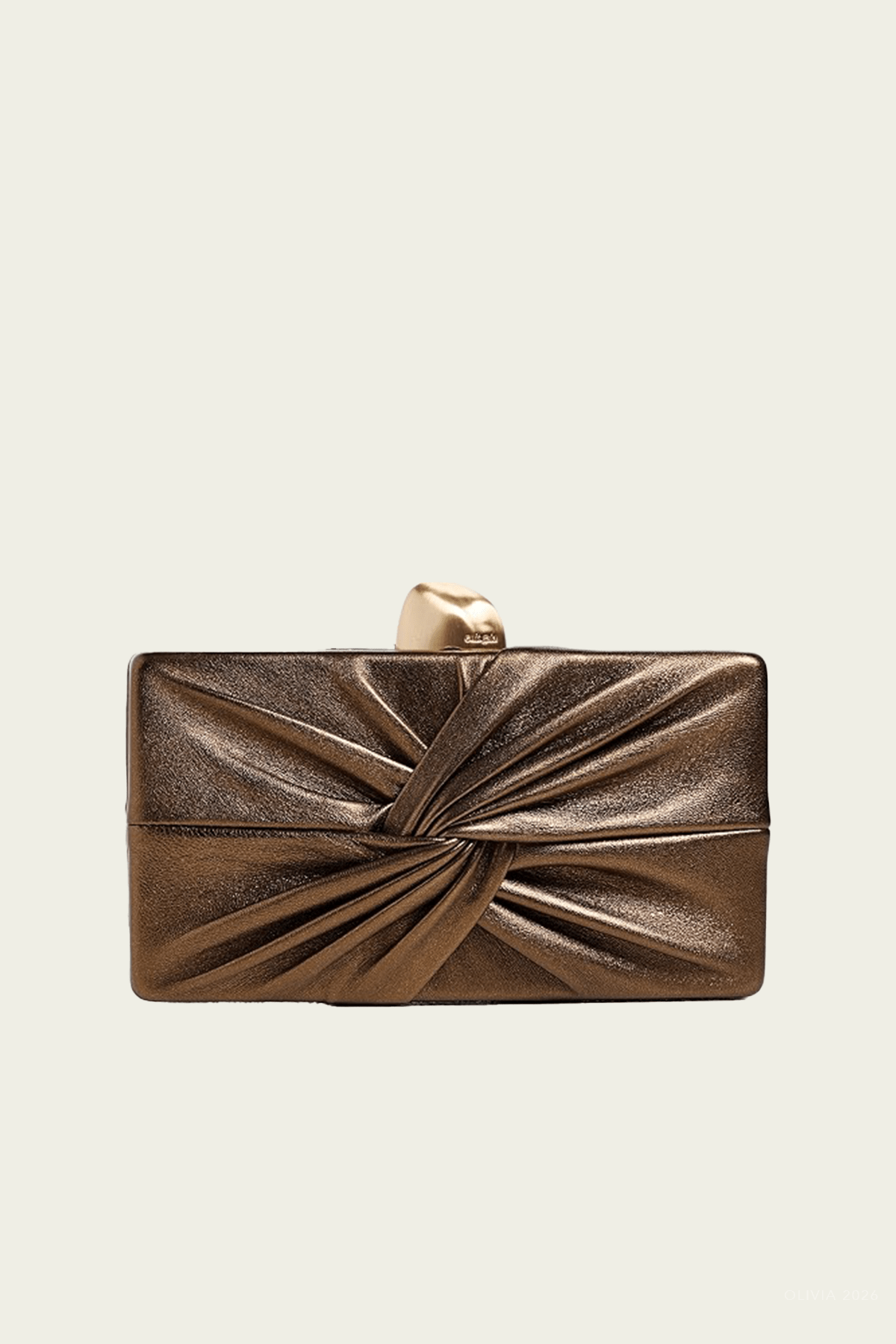 Lisse Clutch in Bronze - shop-olivia.com