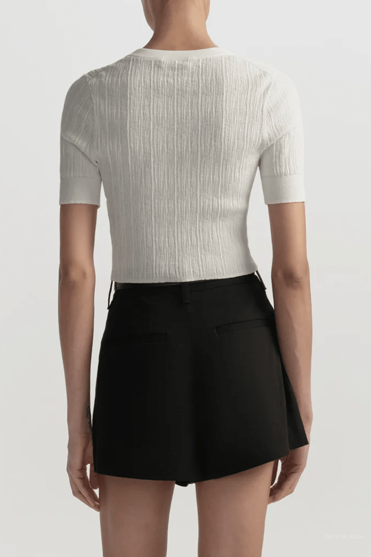 Lottie Fine Cotton Cropped Cardigan in Bright White - shop - olivia.com