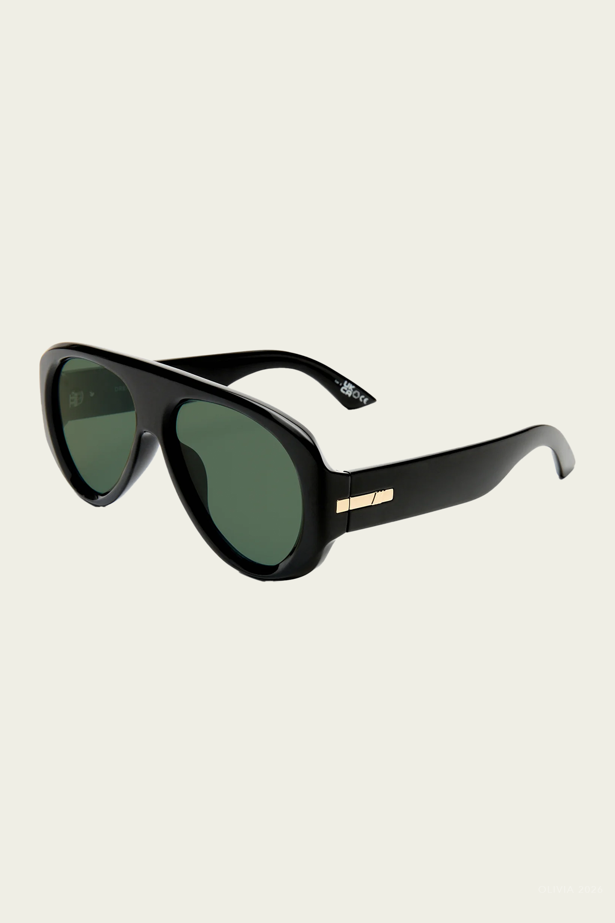 Dream Boat Aviator Sunglasses in Black