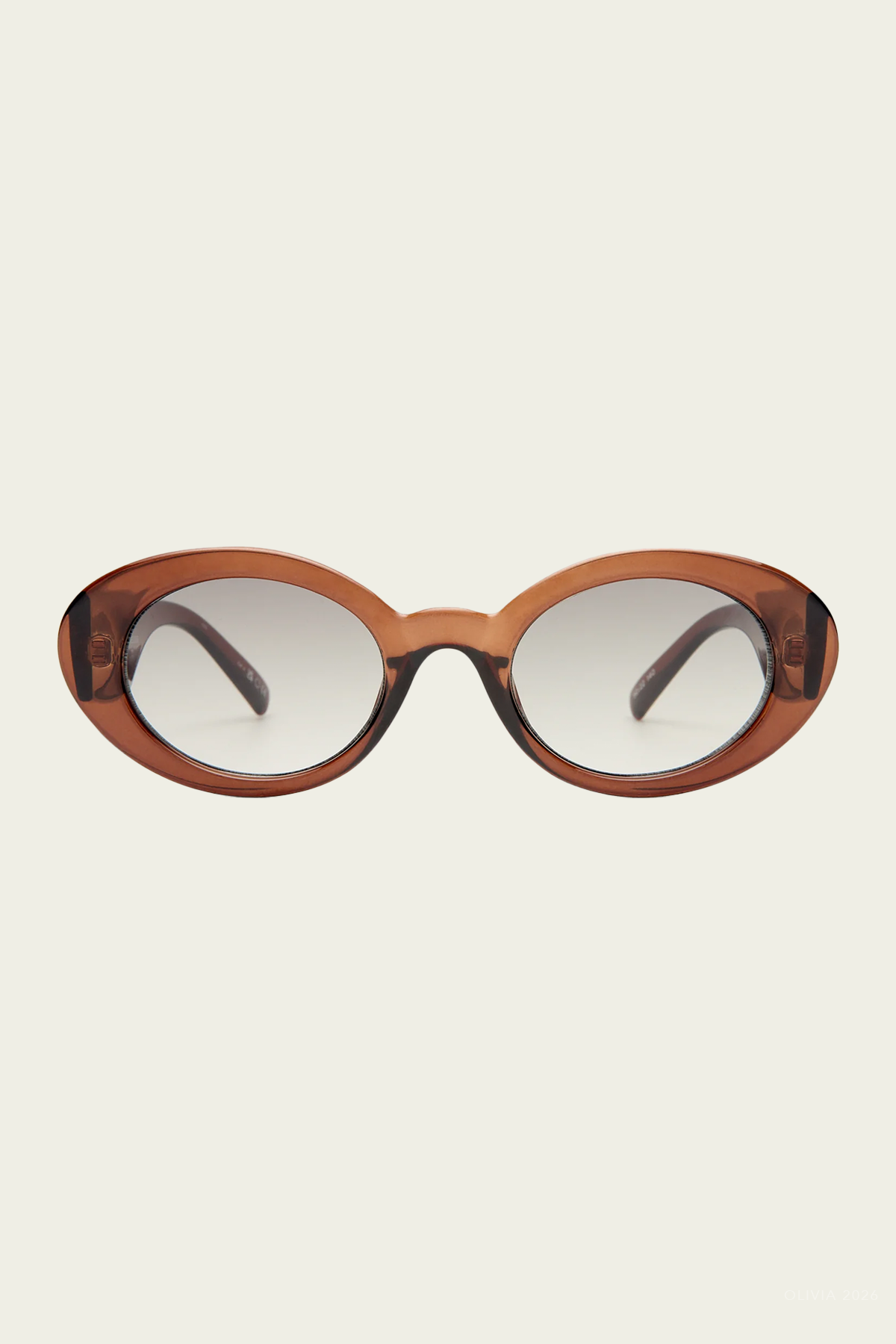 Nouveau Vie Oval Sunglasses in Chocolate