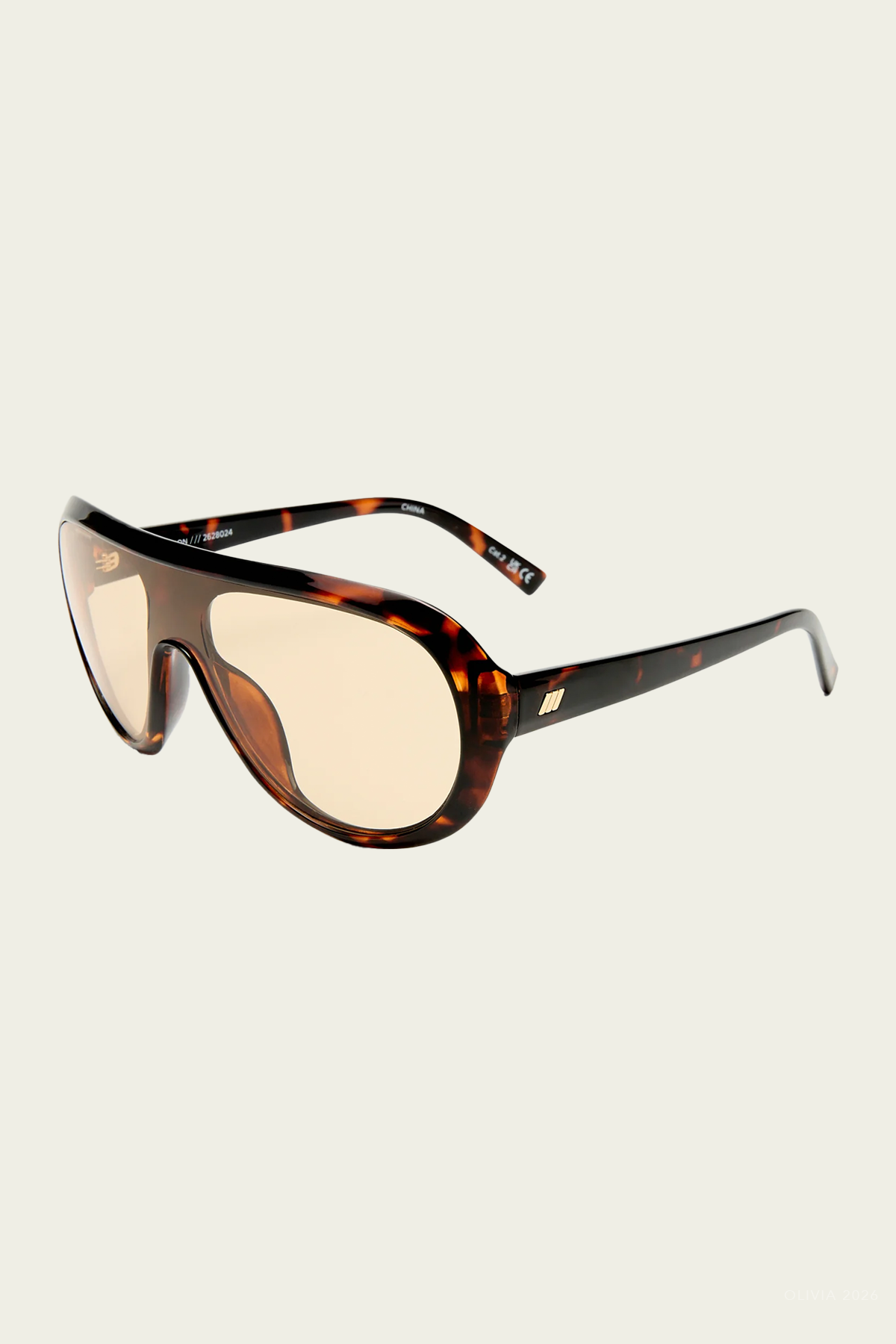 Obsession Shield Sunglasses in Dark Tort