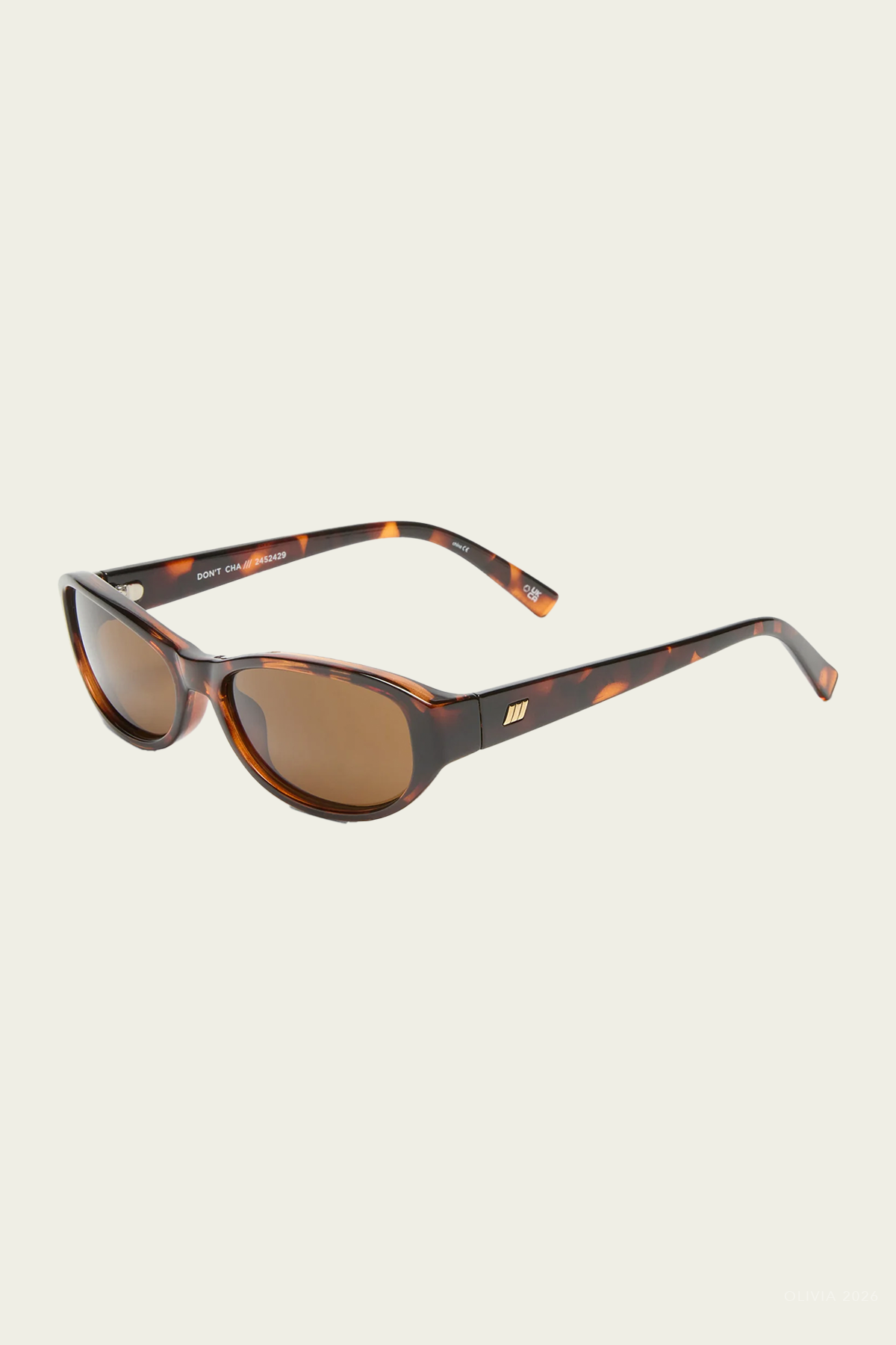 Don't Cha Oval Sunglasses in Tort
