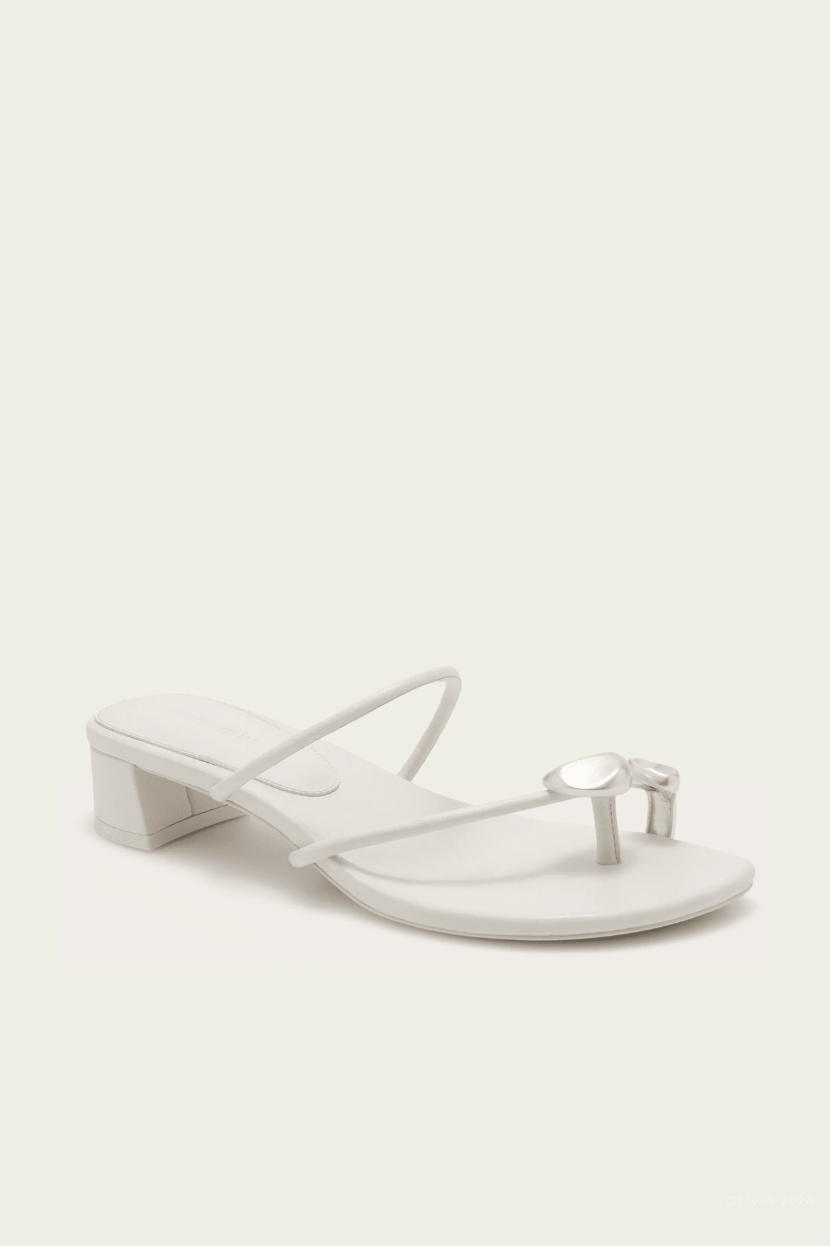 Luca Sandal in Antique White - shop-olivia.com