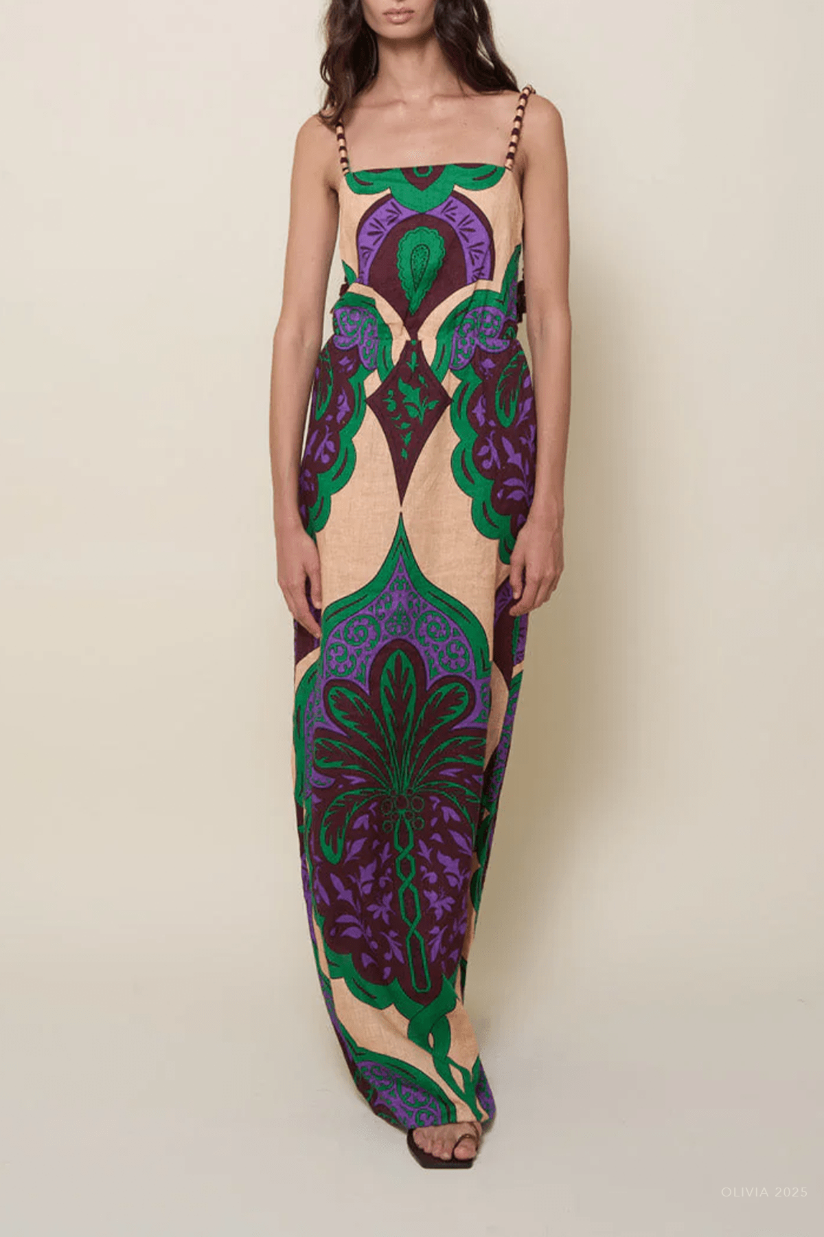 Lucky Charm Maxi Dress in Emerald Purple - shop - olivia.com