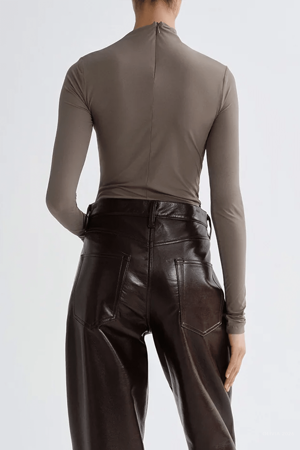 Lupin Bodysuit in Mink - shop-olivia.com