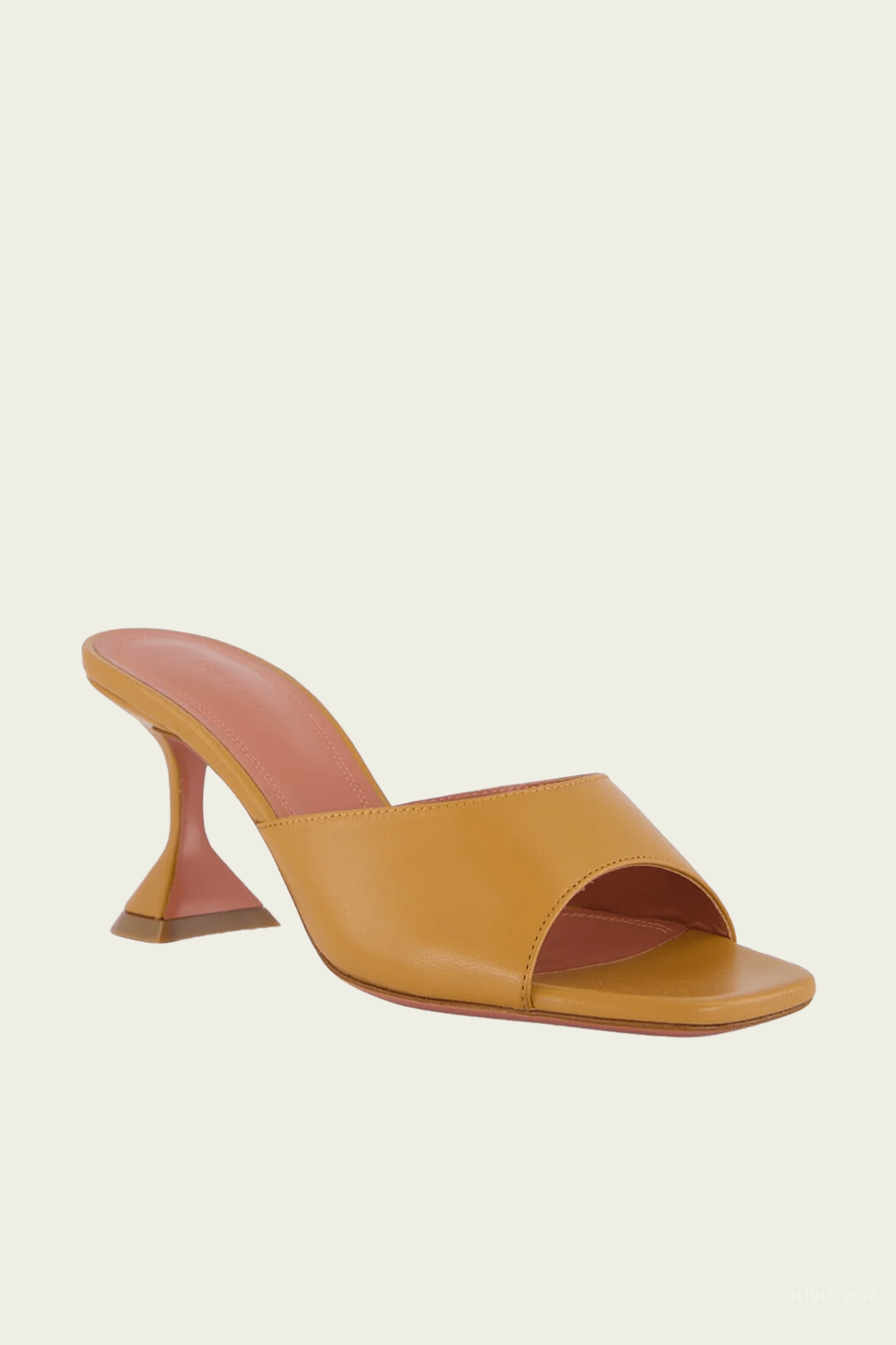 Lupita Slipper 70 in Latte Nappa - shop - olivia.com