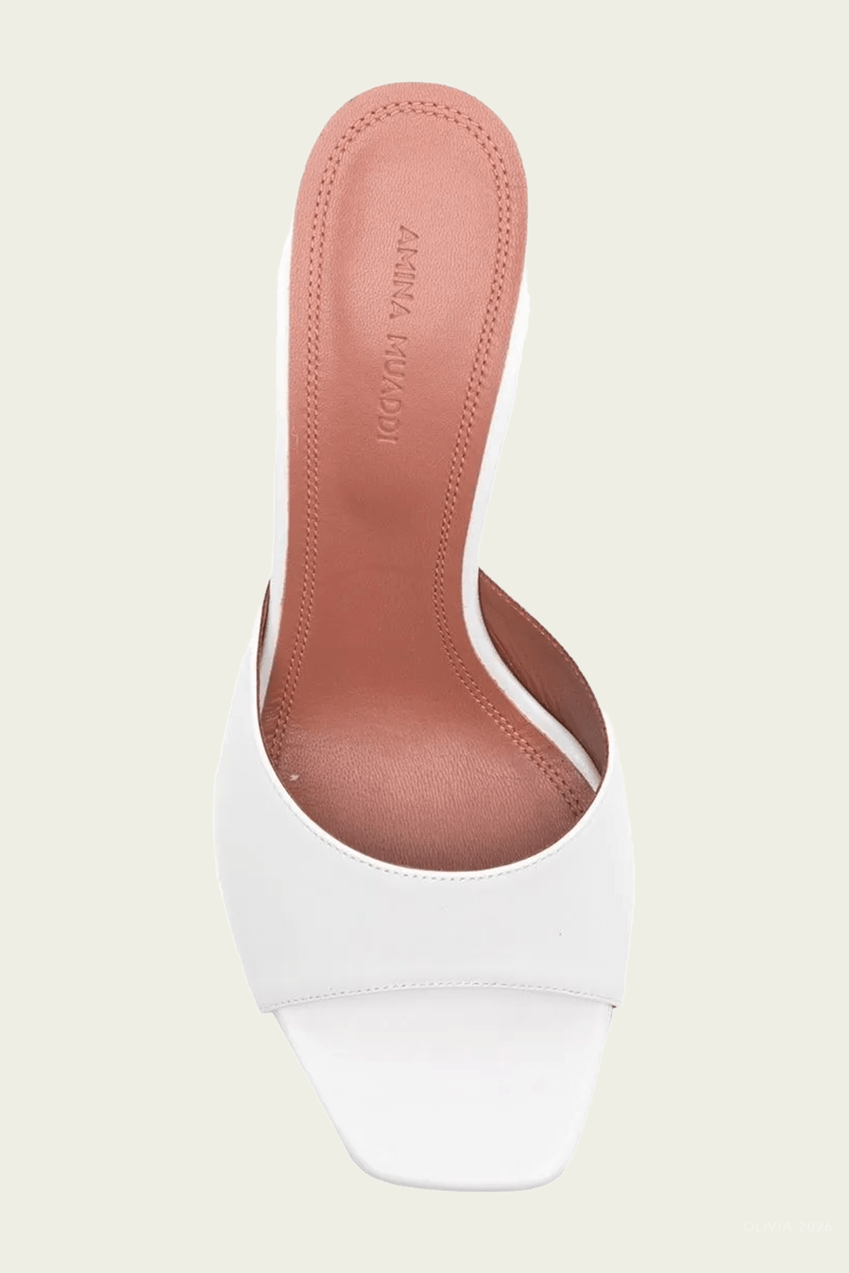 Lupita Slipper 70 in White Nappa - shop - olivia.com