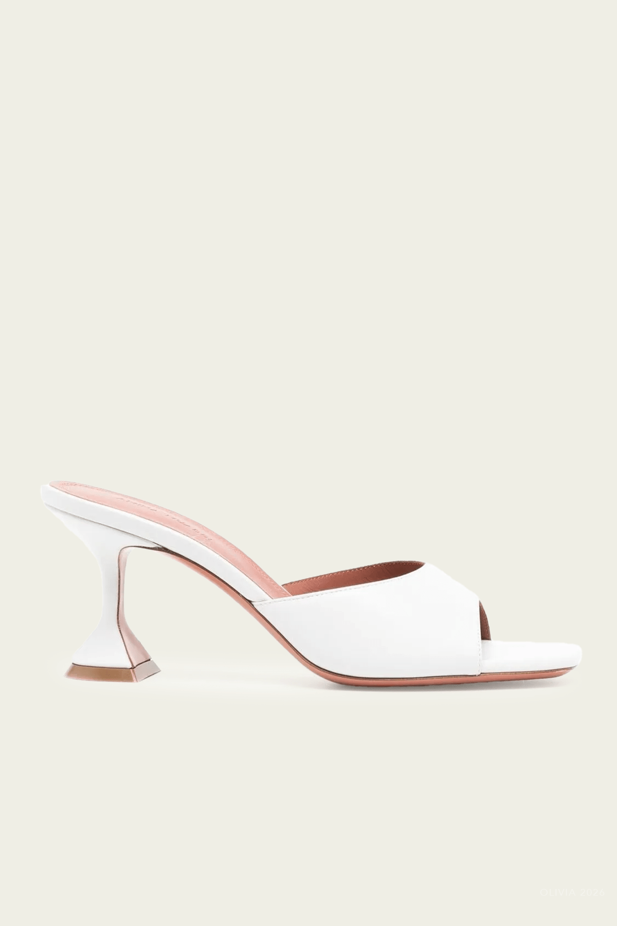 Lupita Slipper 70 in White Nappa - shop - olivia.com