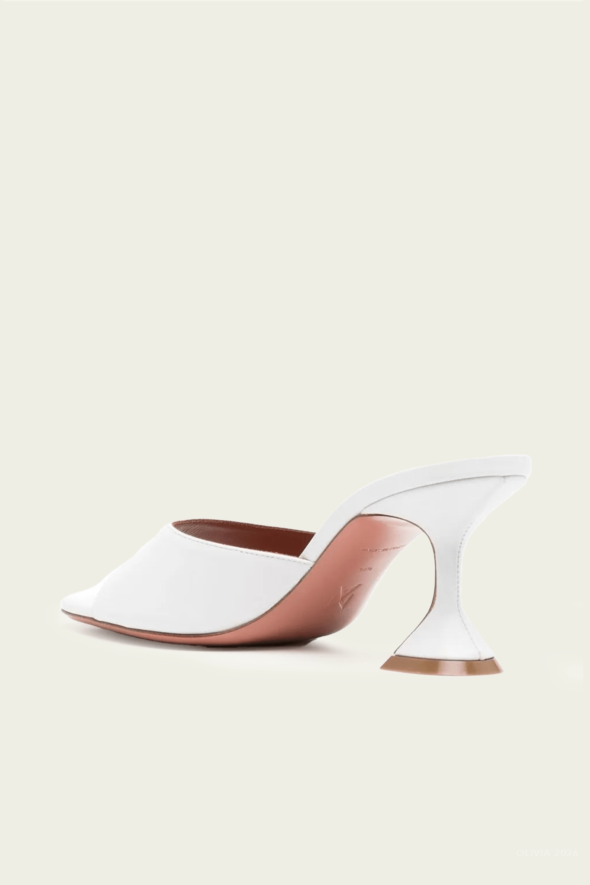 Lupita Slipper 70 in White Nappa - shop - olivia.com