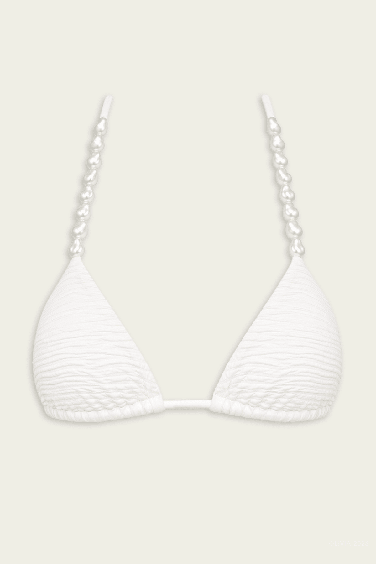 Luxe Kendall Bikini Top in Cloud - shop - olivia.com