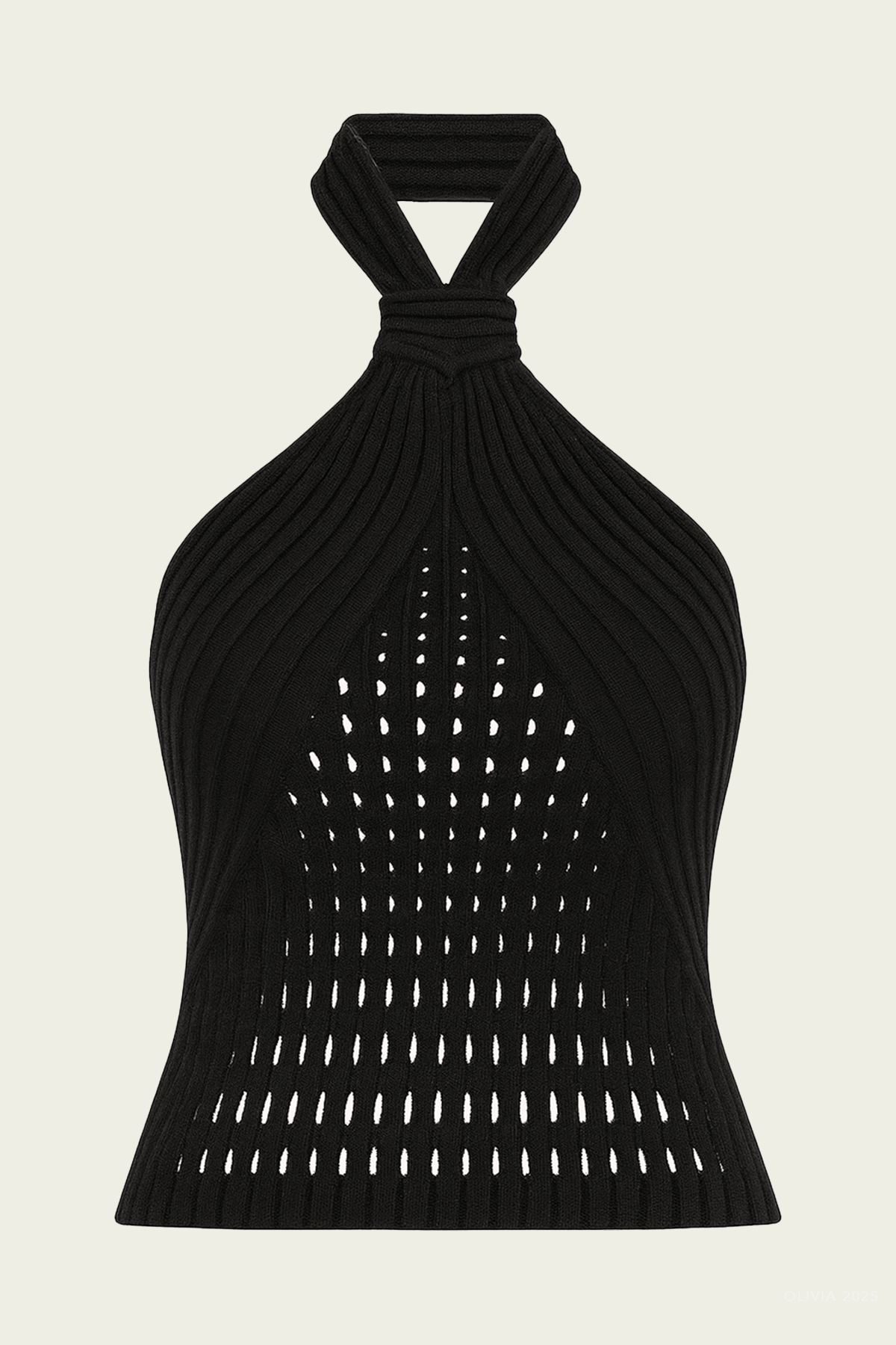 Lyrix Knit Halter Top in Black - shop - olivia.com