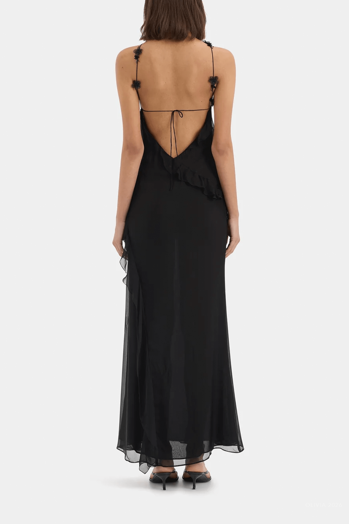 Lysia Halter Gown in Black - shop-olivia.com