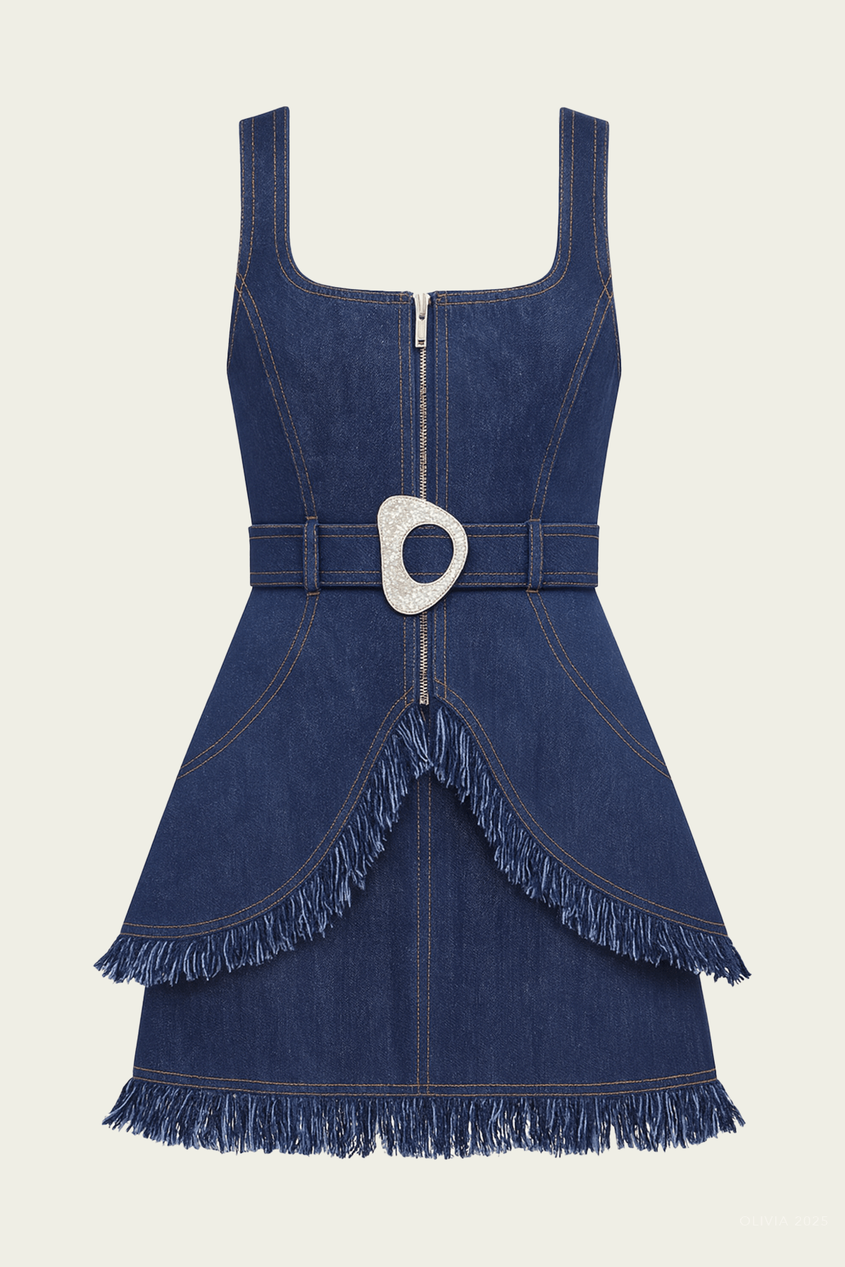 Macey Mini Dress in Denim - shop - olivia.com