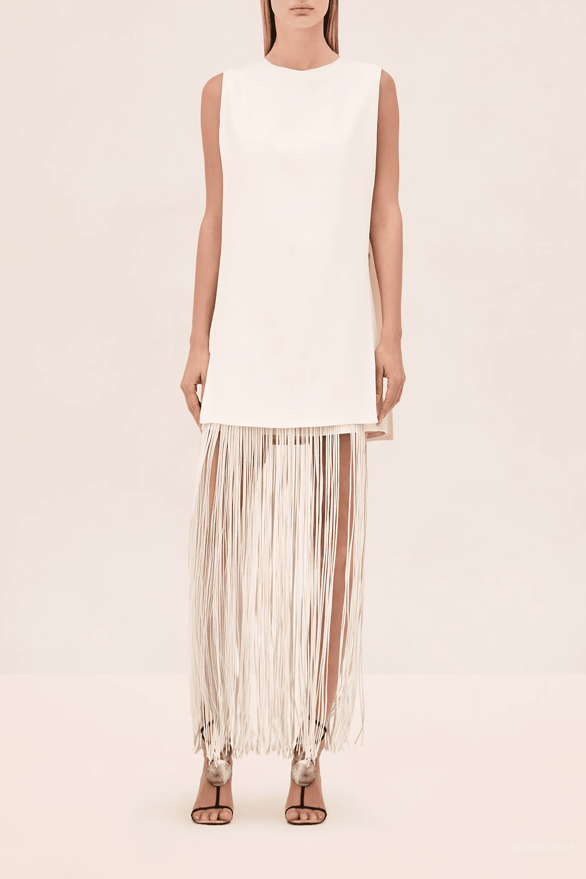 Mackenzie Dress in Off - White - shop - olivia.com