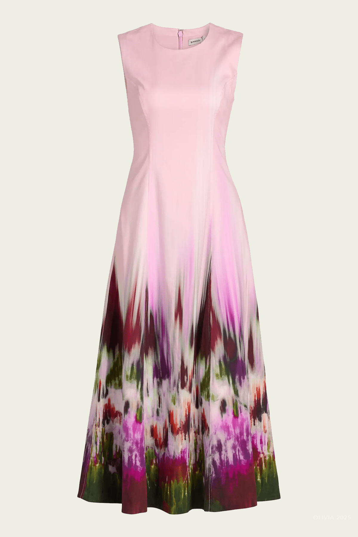Magnolia Midi Dress in Sorbet Motion Blur - shop - olivia.com