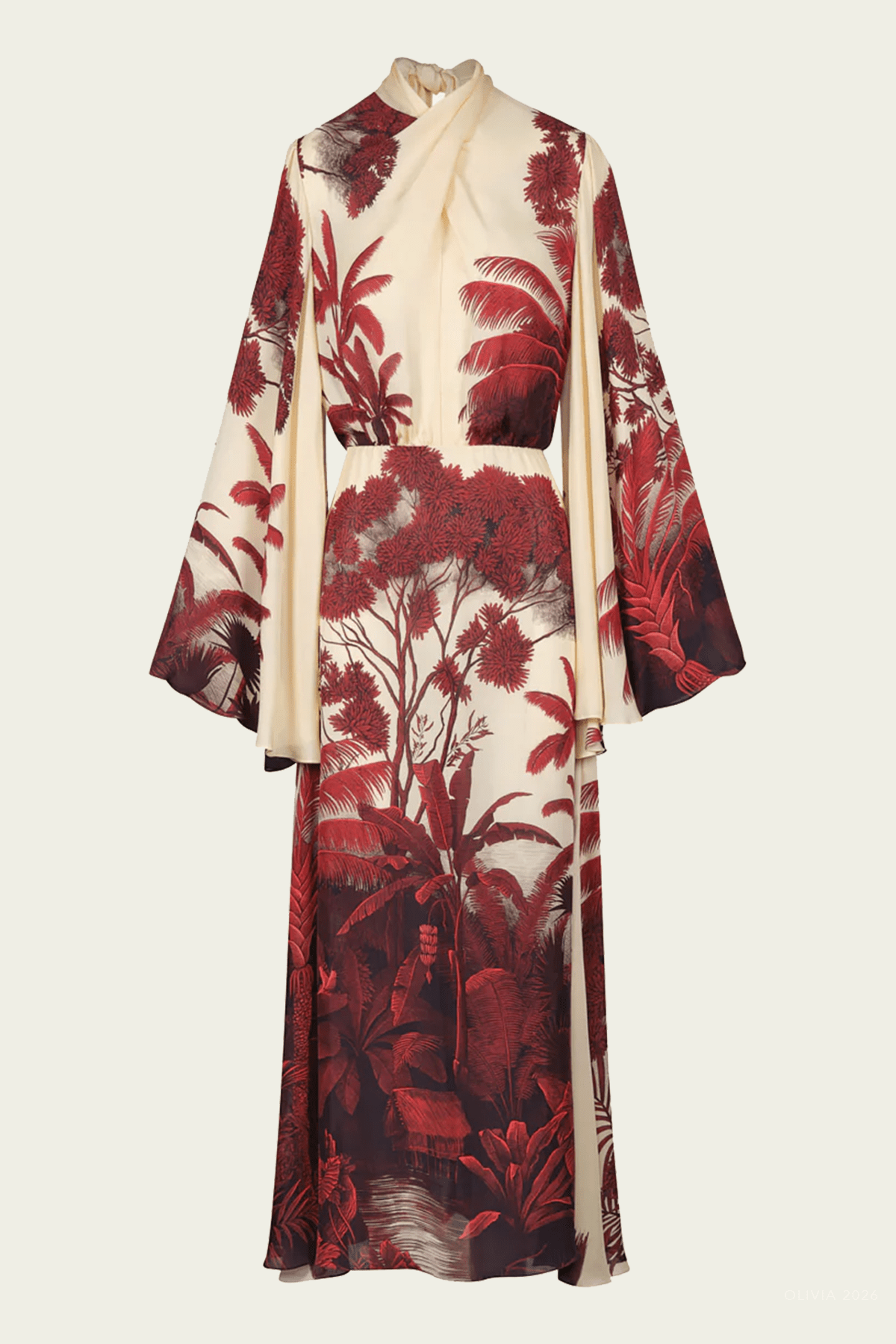 Maiden Voyage Dress in Ecru Red - shop - olivia.com