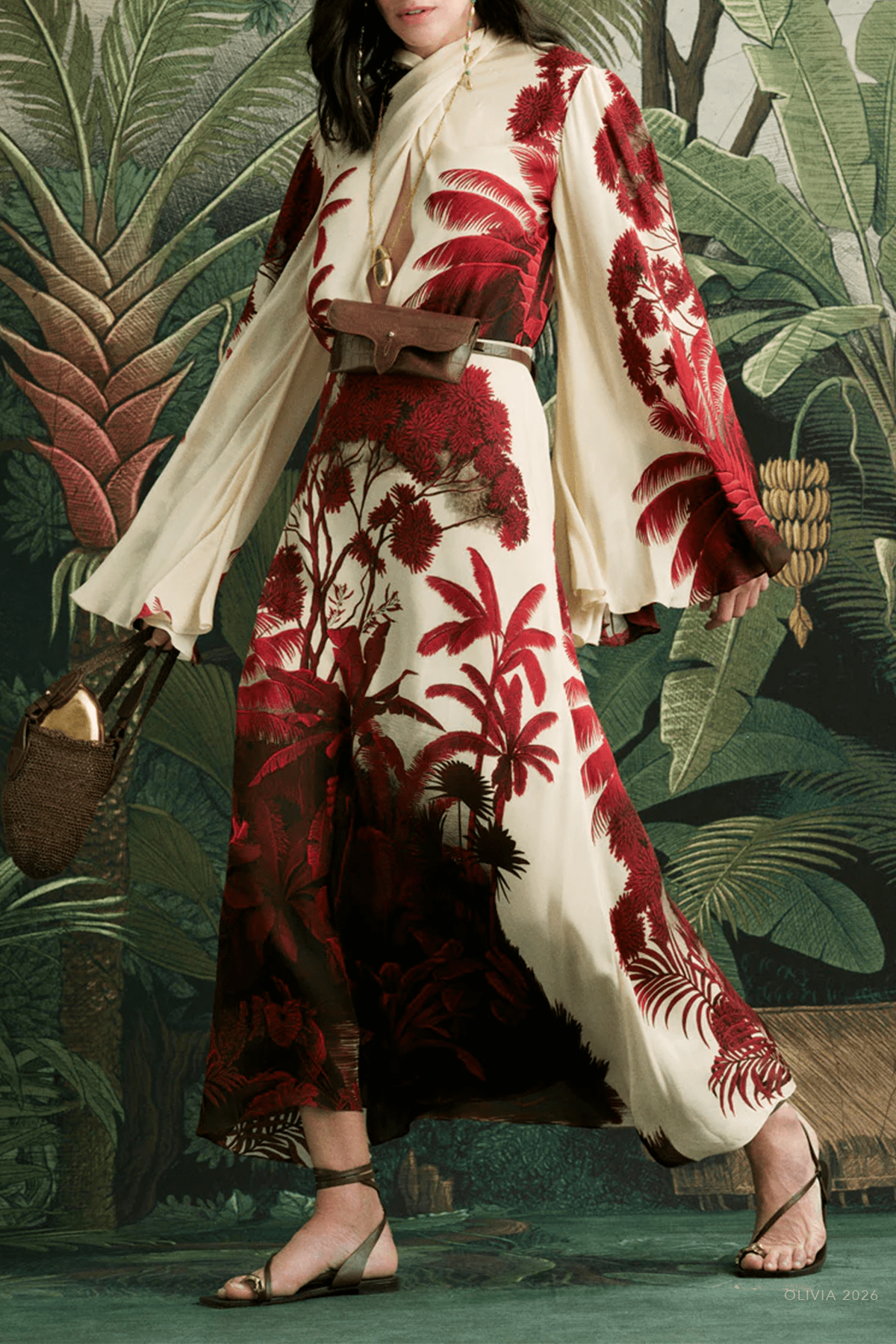 Maiden Voyage Dress in Ecru Red - shop - olivia.com