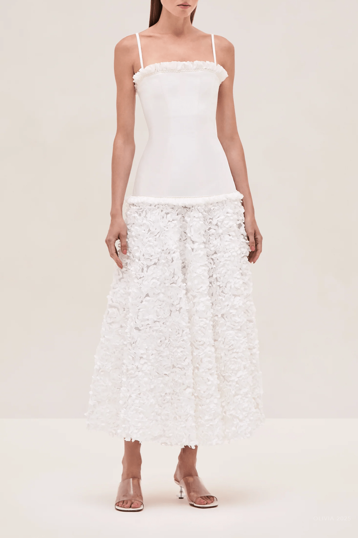 Maitland Midi Dress in White - shop - olivia.com