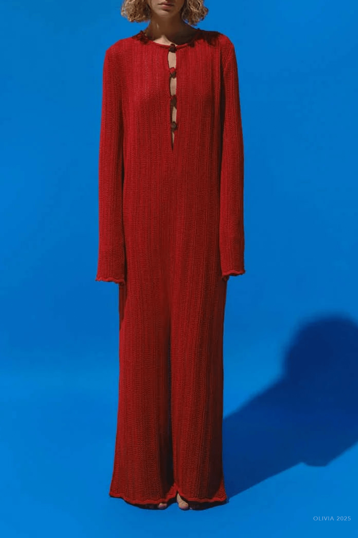 Mamu Maxi Dress in Fire Red - shop - olivia.com
