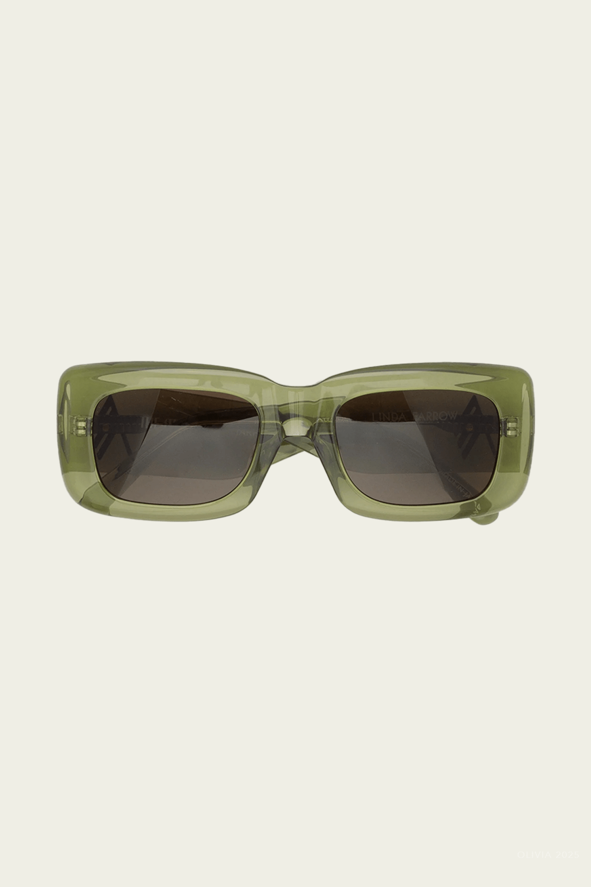Marfa Rectangular Sunglasses in Green - shop - olivia.com