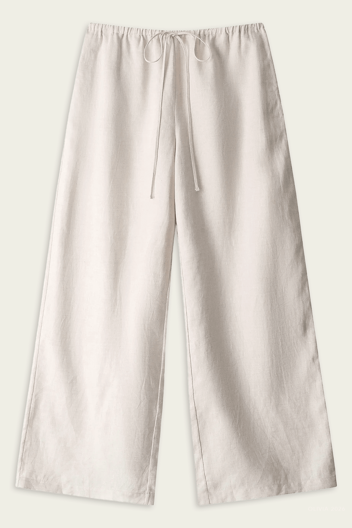 Mateo Linen Cropped Pant in Natural - shop - olivia.com