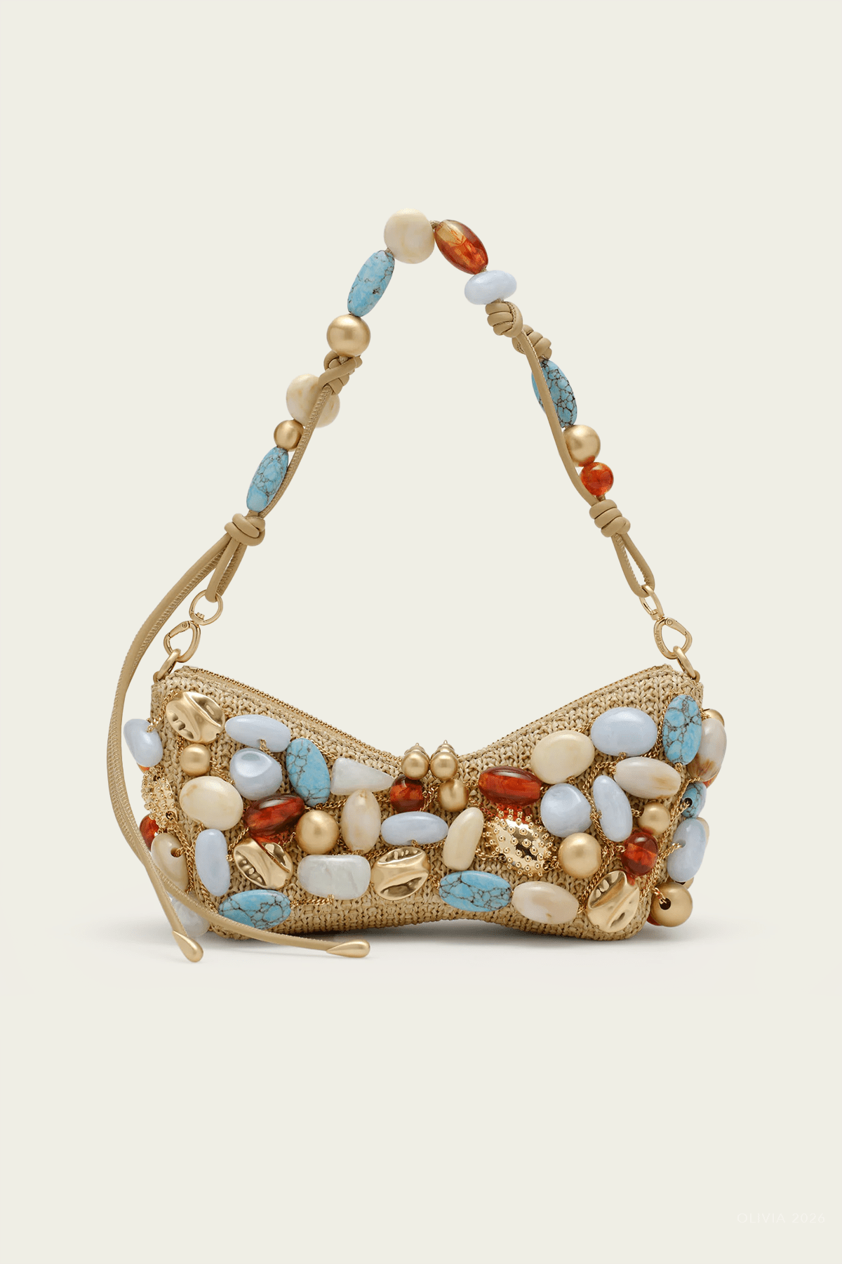 Mercier Shoulder Bag in Ibiza Turquoise Bauble Multi - shop - olivia.com
