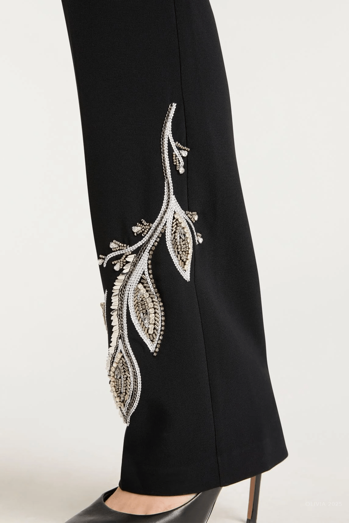 Metal Paisley Kerry Pant in Black - shop - olivia.com