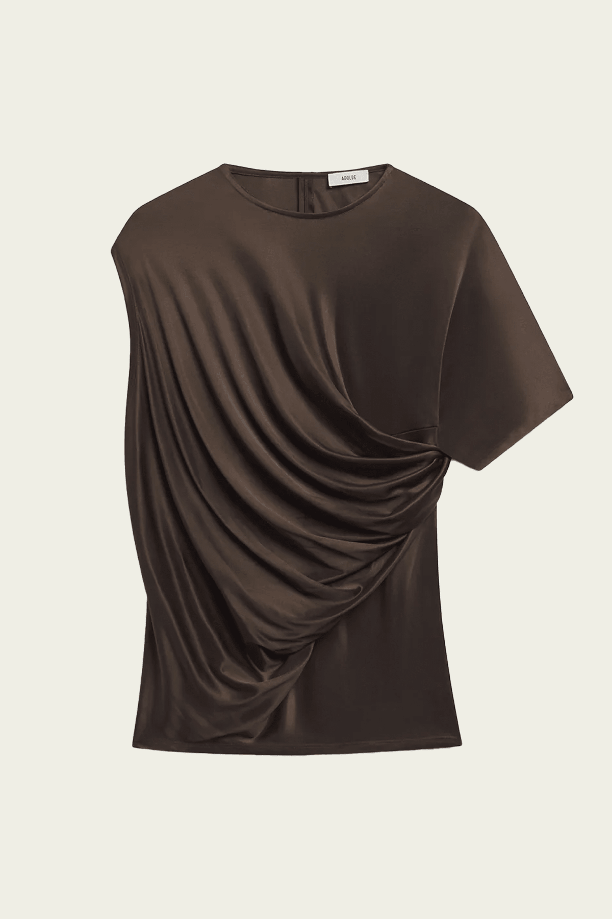Milena Twist Tee in Bronze - shop-olivia.com