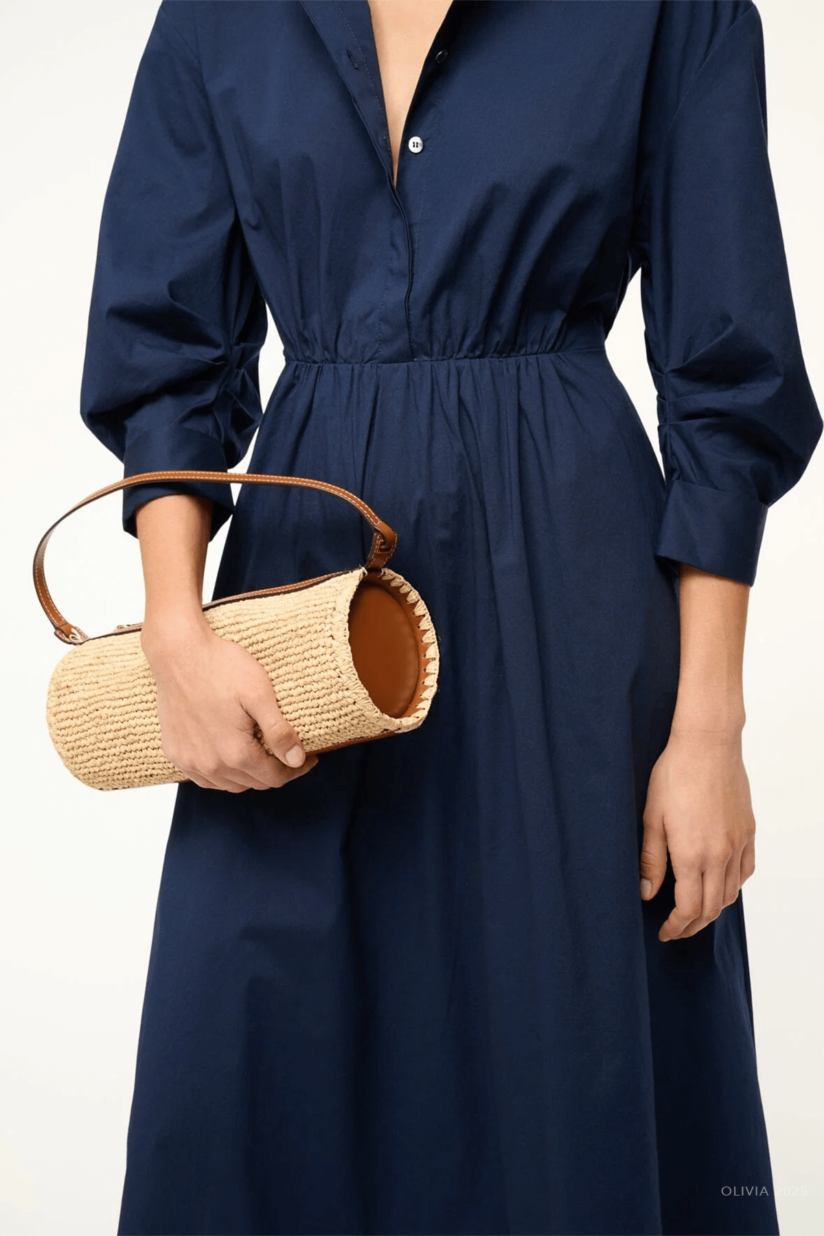 Mini Taru Raffia Bag in Natural Tan - shop - olivia.com