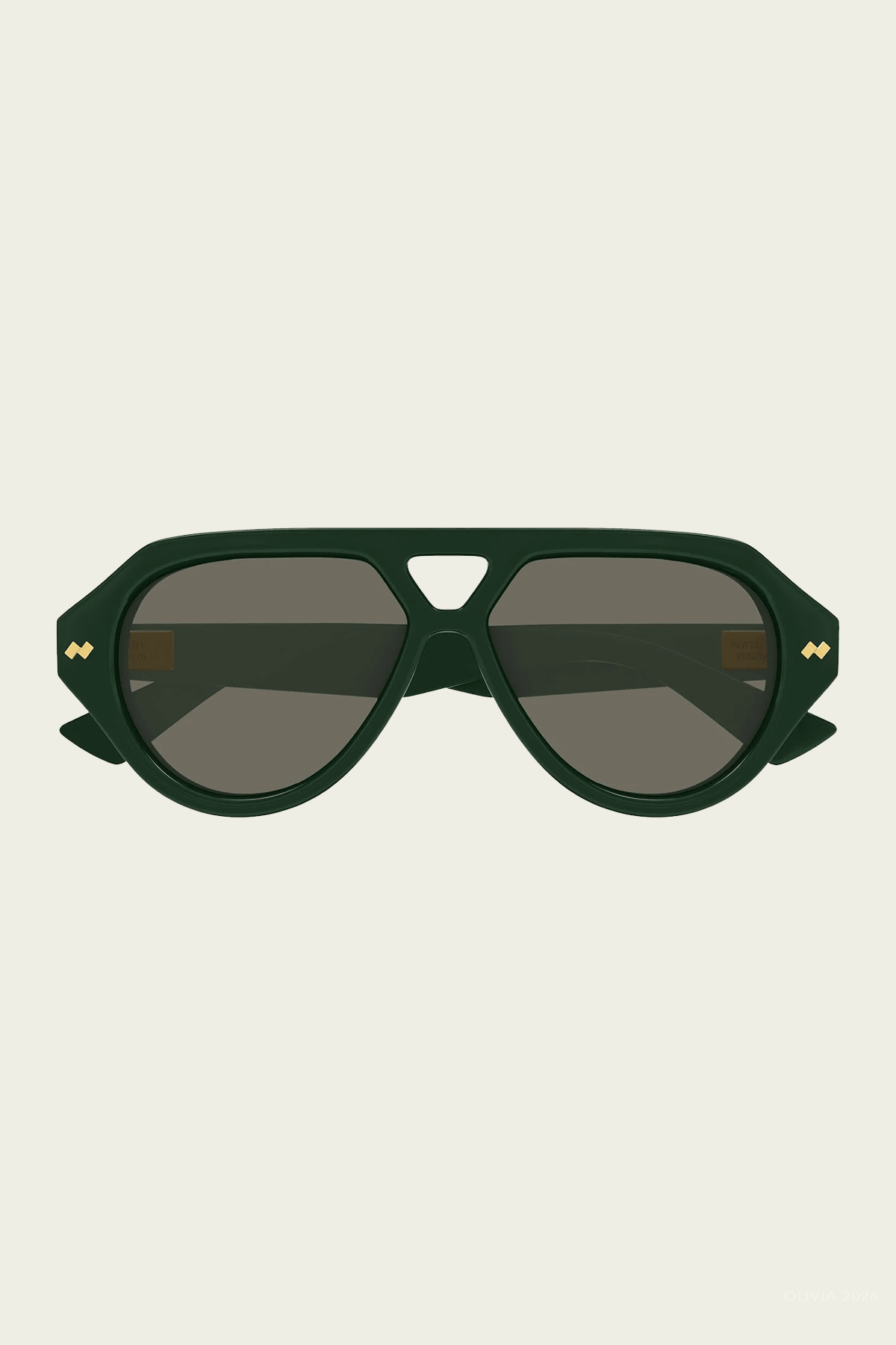Modern Aviator Sunglasses in Dark Green - shop-olivia.com