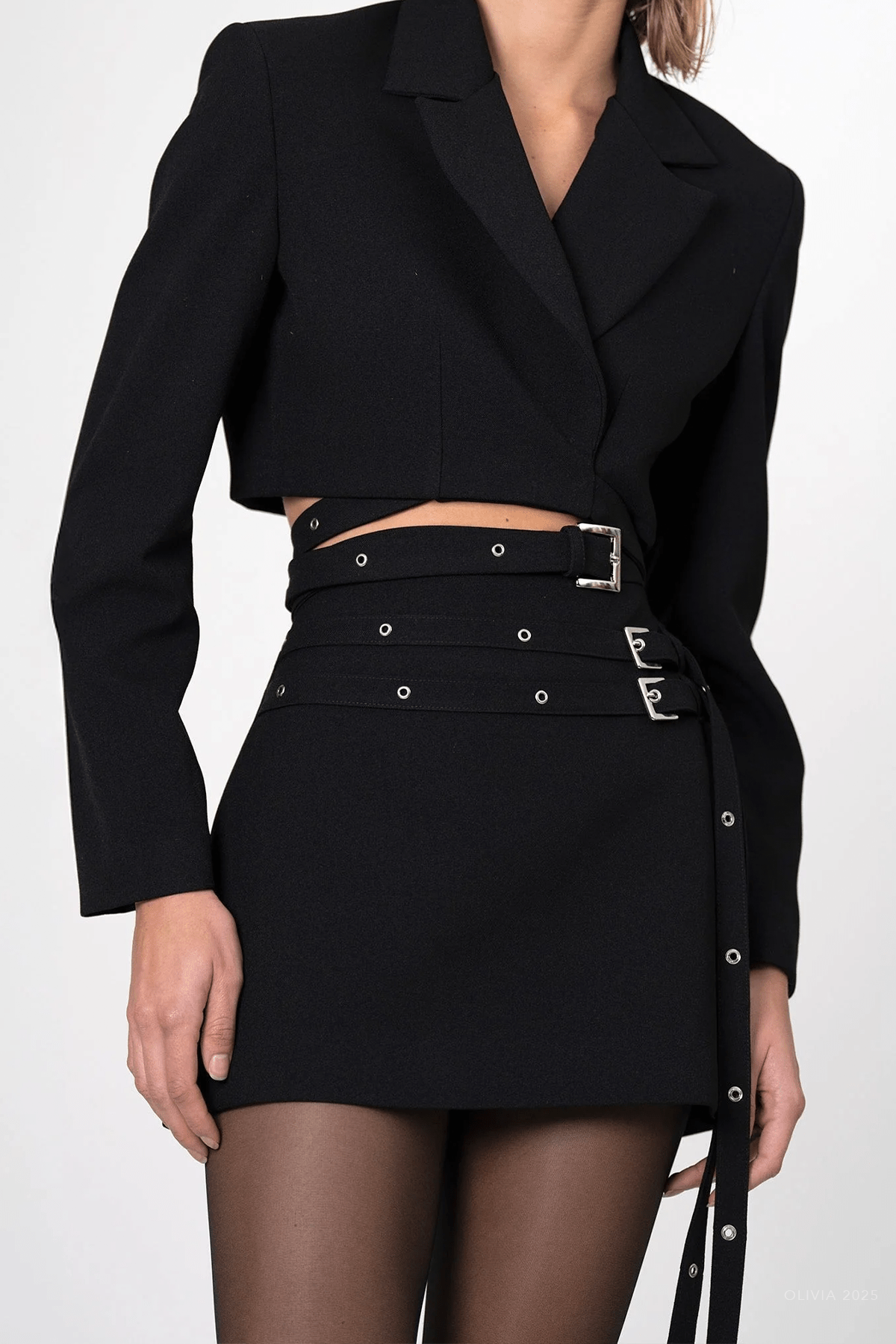 Nadia Mini Skirt in Black - shop - olivia.com