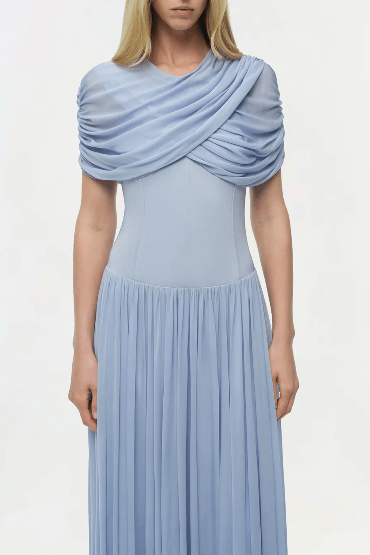Nancie Cape Maxi Dress in Tidepool - shop - olivia.com
