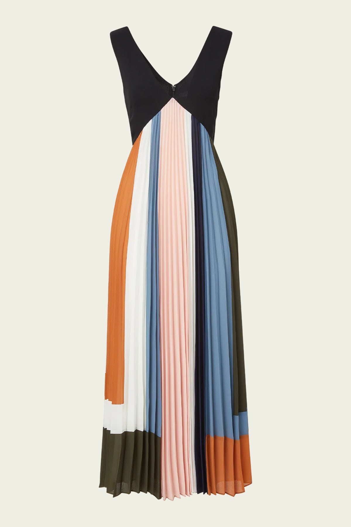 Nelly Pleated Maxi Dress in Dove Multi - shop - olivia.com