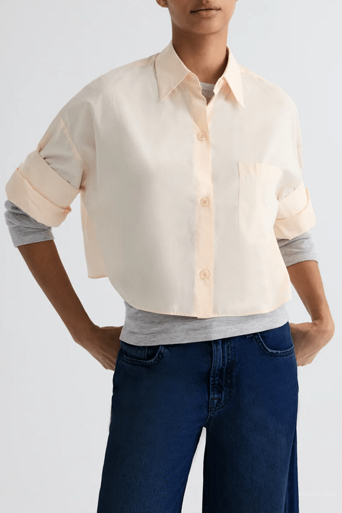 Next Ex Shirt in Creme De Peche - shop - olivia.com