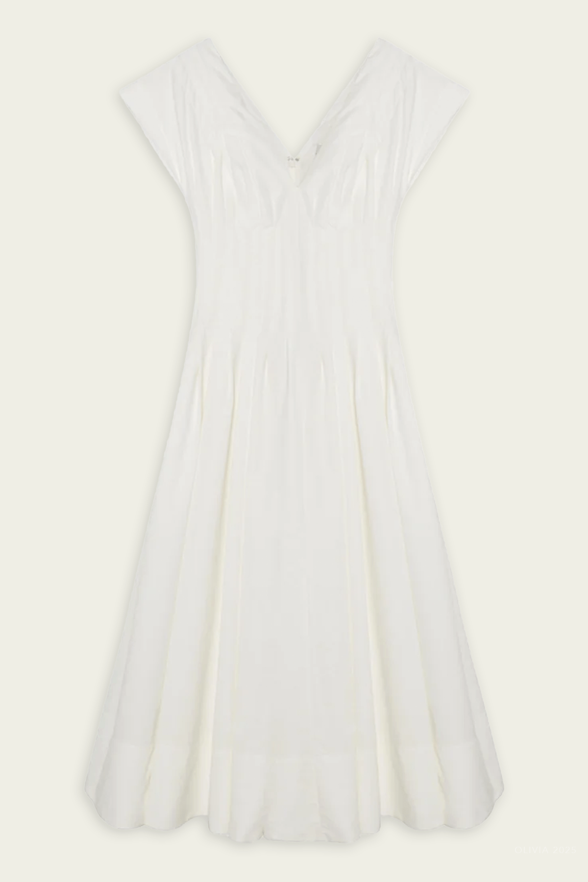 Nina Cotton Midi Dress in White - shop - olivia.com