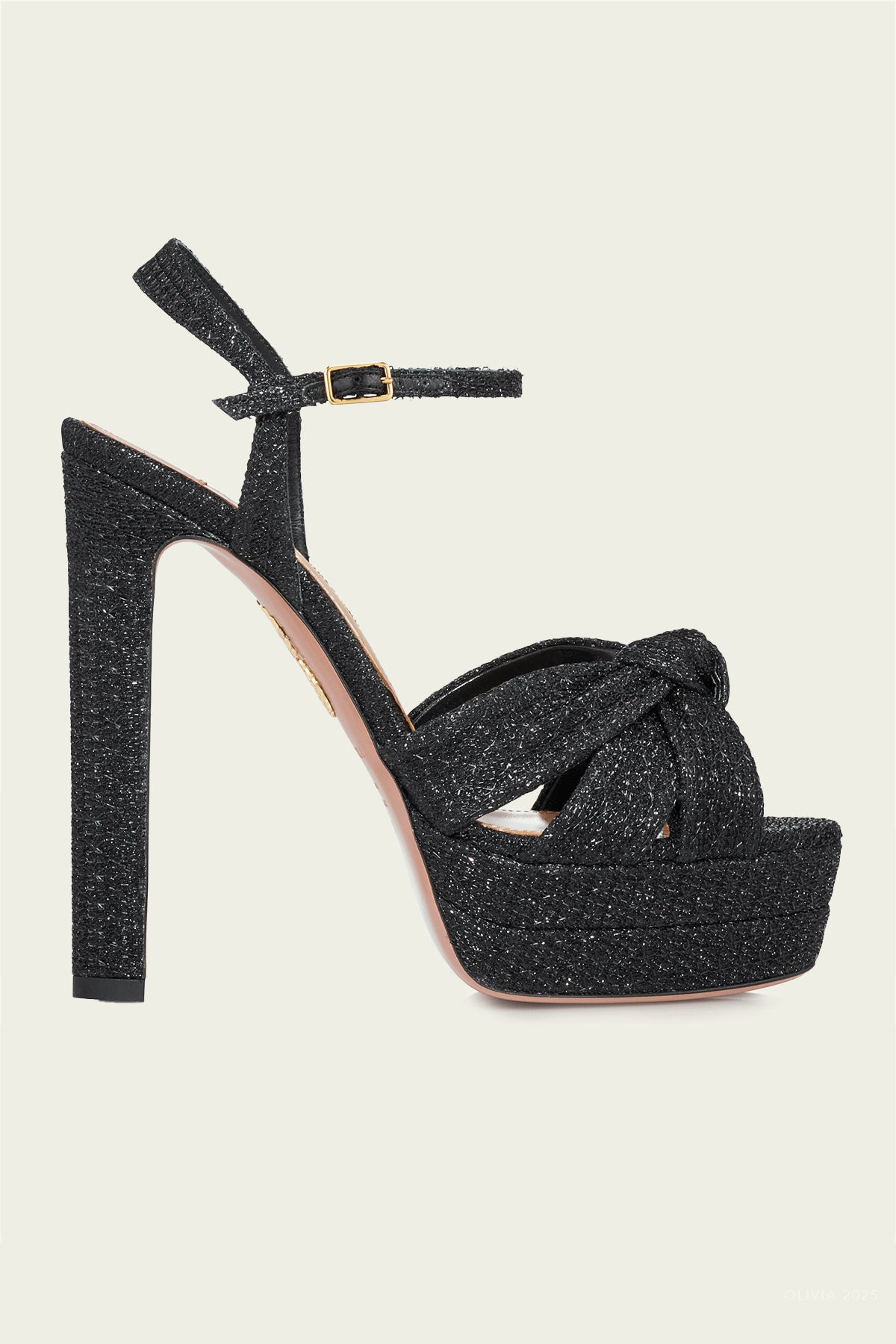 Nina Sandal Plateau 130 in Black - shop - olivia.com