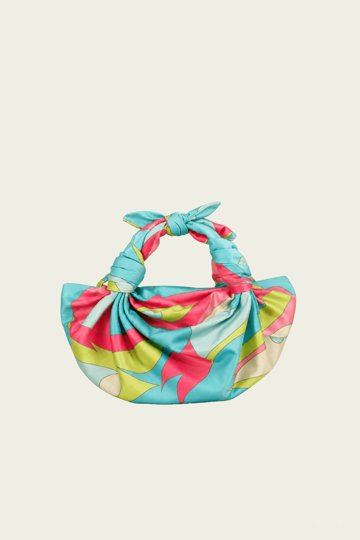 NLA Silk Knot Bag in Blue Swirl - shop-olivia.com