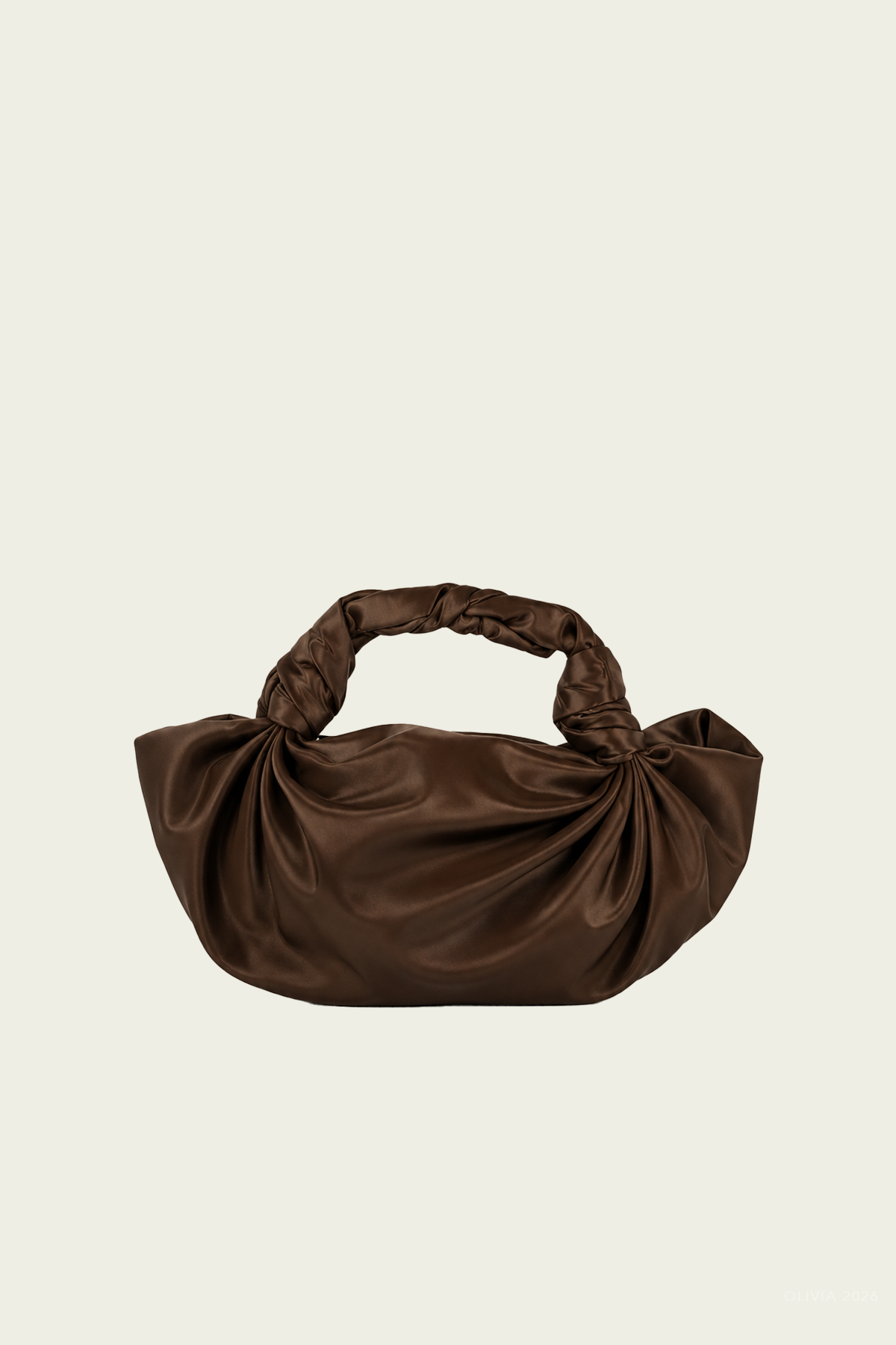 NLA Silk Knot Bag in Chocolate