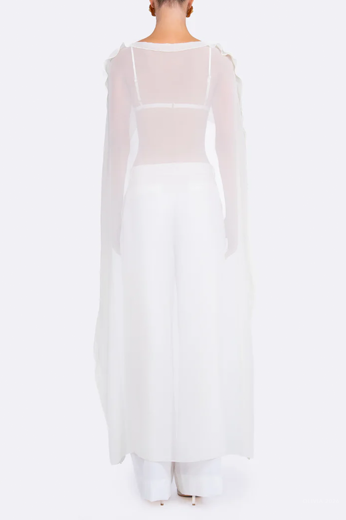 Chiara Silk Top in Ivory