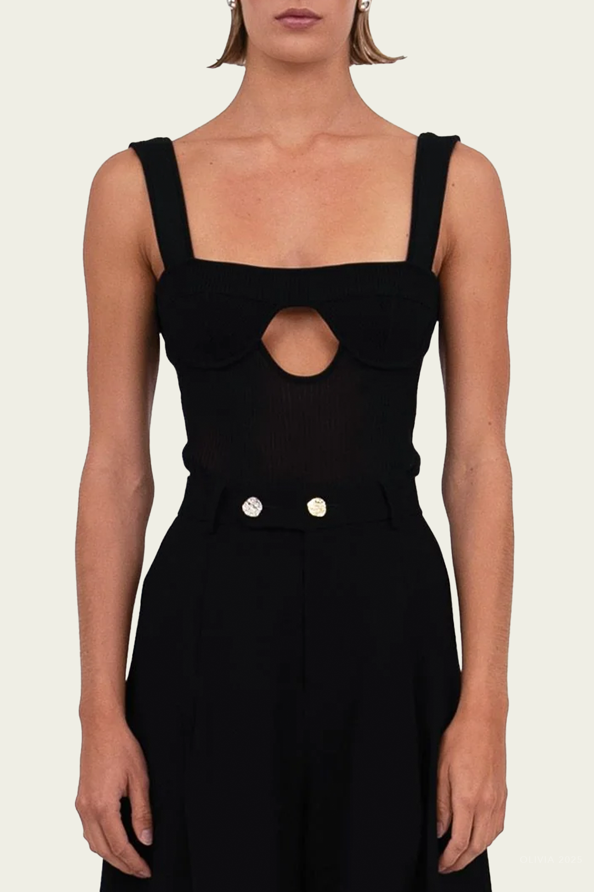 Carmen Tank Top in Black